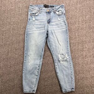 Kendall + Kylie Ultra Babe Skinny Jeans Light Wash Distressed Blue Size 11/30
